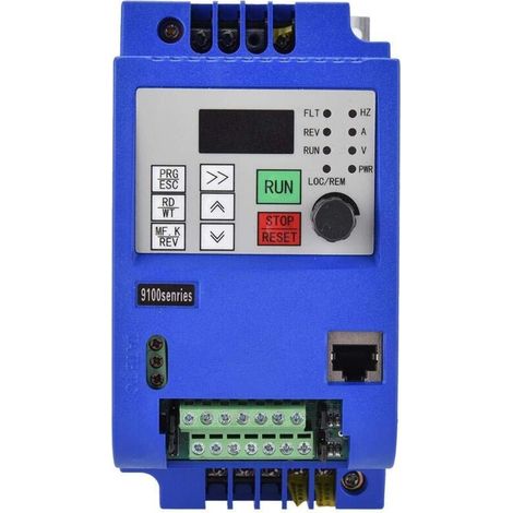 Mini Onduleur Simple. 2.2 kW 3HP 0-650Hz AC220V Convertisseur de Fréquence de Moteur Vectoriel Monophasé à Triphasé Contrôle PWM NF9100-1T-00220G (1/5)