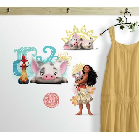 Stickers repositionnables Disney Vaiana et ses amis DISNEY -22x44 cm (1/3)