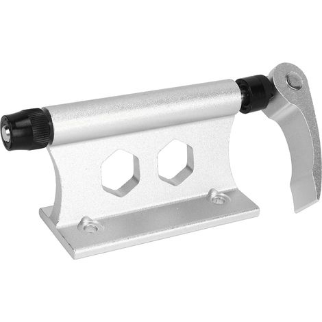 Support de fourche de vélo à dégagement rapide en alliage d'aluminium argenté, idéal pour le transport et le rangement sur camions, fourgonnettes et SUV. (1/5)