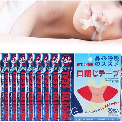 240 Pastilles adhésives anti-ronflement pour bouche, aide respiratoire nocturne, bandes nasales confortables pour un meilleur sommeil, dispositif anti-ronflement (1/5)