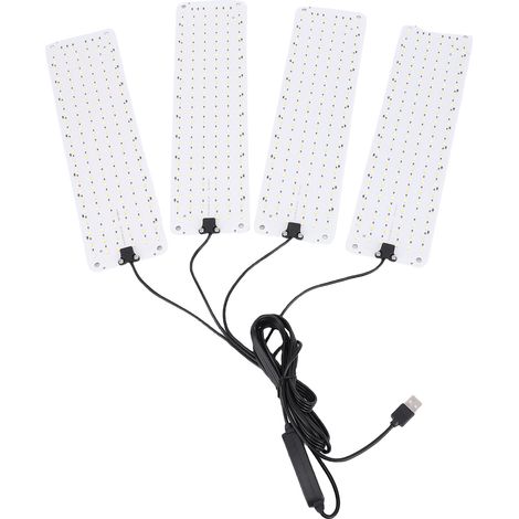 Vollspektrum-LED-Pflanzenlampe mit 4 Armen, integriertem Timer, hoher PPFD-Effizienz und ultradünner Aluminiumplatte für Zimmerpflanzen (1/5)