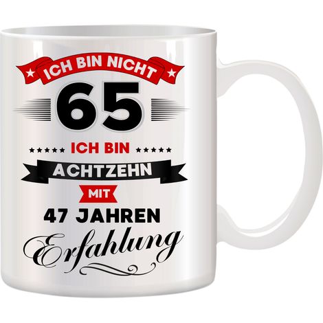 Tazza divertente, regalo per il 65° compleanno (1/2)