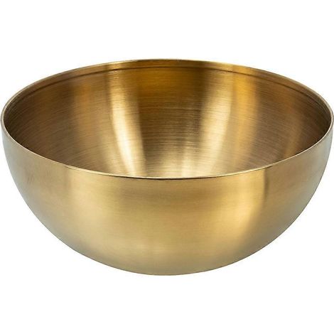 Saladier multifonction, récipient de rangement pour fruits, bol de rangement en acier inoxydable-20x20cm-Golden (1/3)