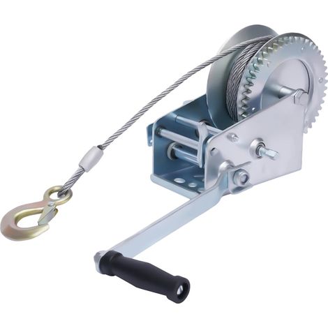 Cabrestante manual, capacidad de 1588 kg, cable de acero de 10 m, 1588 kg (3500 lbs) (1/2)