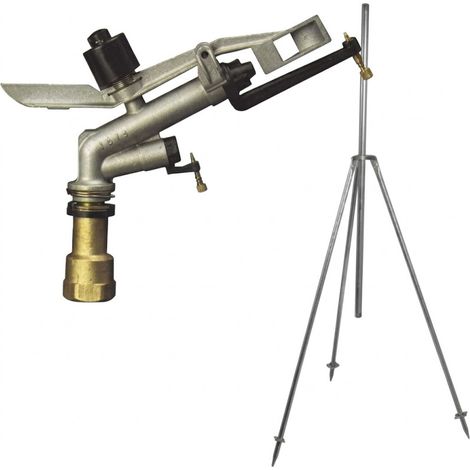 Ibis Irrigation Cannon Irrigatore agricolo circolare a 360° con treppiede in metallo Ugelli femmina da 1" da 13 a 23 m (1/5)