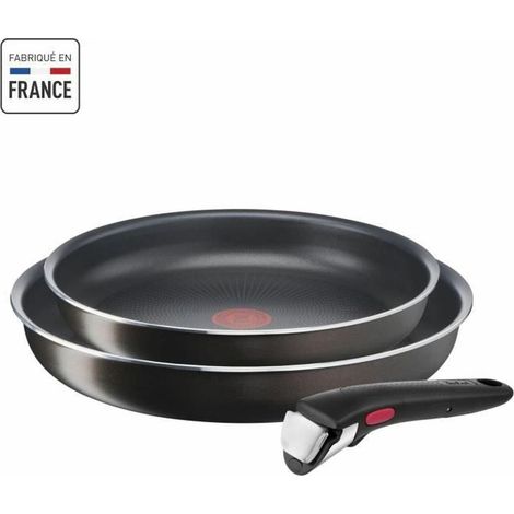 Tefal - ingenio easy plus set de sartenes + mango desmontable 24/28cm - l1509202 - 3168430327665 (1/5)