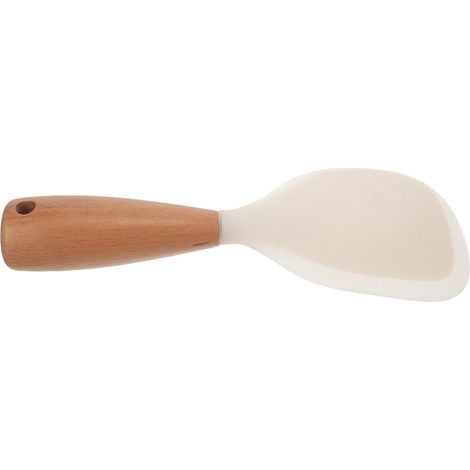 Spatule riz silicone résistante chaleur, semi-transparente blanche, multifonction cuisson/service maison (1/5)