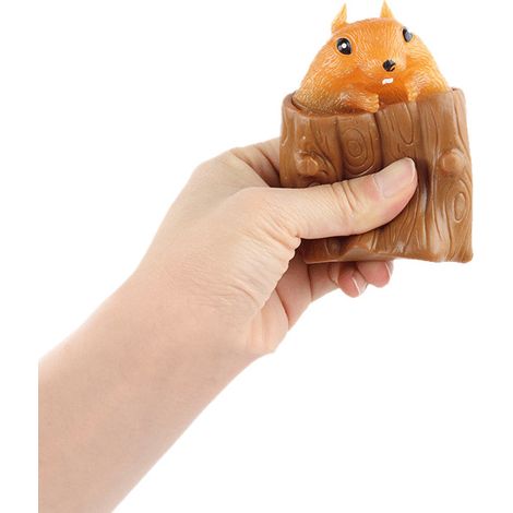 Un jouet anti-stress en silicone extensible en forme d'écureuil — parfait pour soulager le stress. (1/3)