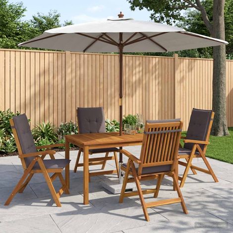 vidaXL Ensemble de salle à manger d'extérieur avec parasol 6 pc (1/5)