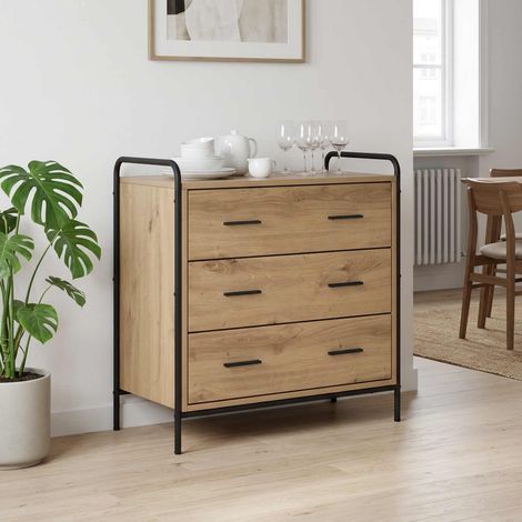 vidaXL Cajonera Roble artisan 70 x 39,5 x 71 cm Madera de ingeniería