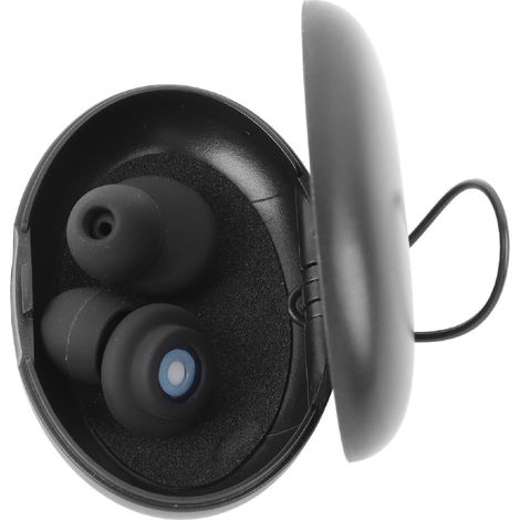 Bouchons d'oreilles antibruit en silicone silencieux et réutilisables avec étui pour écouteurs, pour dormir ou travailler. (1/5)
