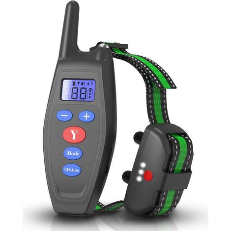 collier anti aboiement chien — Collier d'éducation électrique rechargeable avec télécommande (1/5)