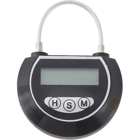 Boîte de rangement multifonctionnelle à verrouillage temporisé électronique pour jouets (noire) (1/4)