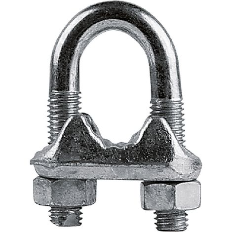 Koncreto Morsetto Per Funi Zincato Mm 5  Pz 6 In Acciaio Zincato. In Blister.