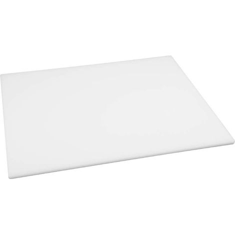 Grande planche à découper basse densité blanche, grande taille : 1 (H) x 54 (L) x 35 (L) cm, polyéthylène basse densité, non poreux empêchant l'absorption des saveurs et des odeurs