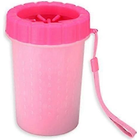 Nettoyeur de pattes portable pour chien, accessoires de toilettage, articles pour chiens, petit format rose (1/5)