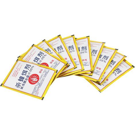 Appât Puissant Anti-Cafards - 10 Pièces - Gel et Poudre Élimine Nuisibles Cuisine