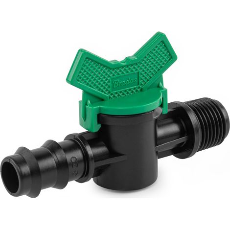 Valvola GZ 1/2, tappo da 20 mm per linea di irrigazione, valvola di intercettazione per tubo in PE, controllo del flusso d'acqua DSWZ09-1220L