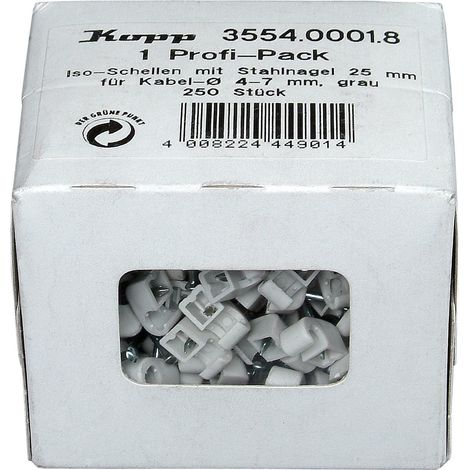 Kopp 355400018 Nagelschellen 355400018 Bündel-Ø-Bereich 4 bis 7 mm Grau 250 St.