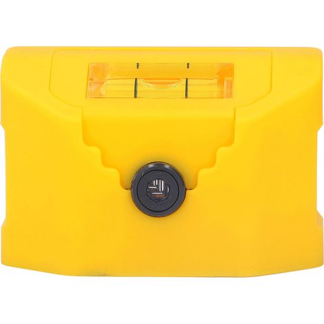 Marqueur laser multifonctionnel à lignes croisées, mini niveau laser grand angle 120°, batterie intégrée, jaune (1/5)