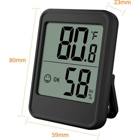 Petit hygromètre numérique thermomètre d'ambiance moniteur de température et pour la maison le bureau confort des reptiles (1/3)