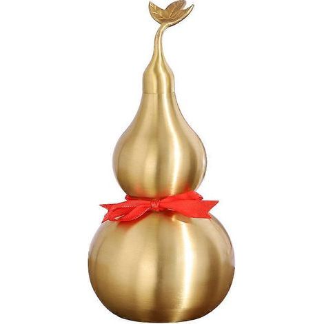 Petite calebasse décorative, modèle réduit, décoration de bureau en laiton, calebasse artisanale-14.50X4.50X4.50CM-Golden (1/4)