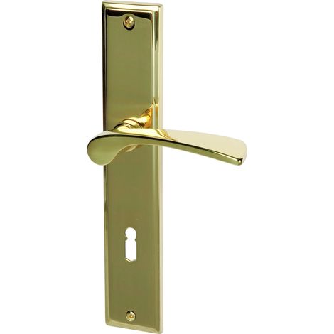 bloque-porte pour chambre poignée de porte en laiton poli poignée de porte acier inoxydable, 32214353