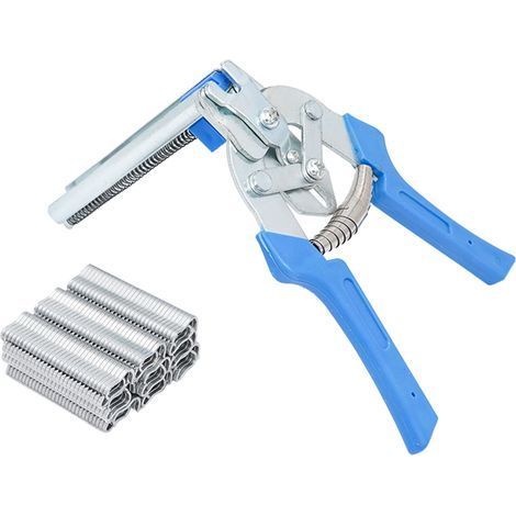 Pinces de Cage de Volaille, Clips Pinces de ClôTure en Fil de Maille de Poulet Soudure Point (1 Pince Et 600 M Clips) (1/5)