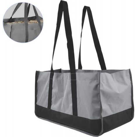 Porte-Bois de Grande capacité Porte-Bois de Chauffage Sac de Transport en Bois résistant Porte-bûches extérieur(Gray + Black) (1/5)