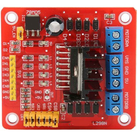 Module Contrôleur Moteur L298N Double Pont H pour Moteurs DC et Pas-à-Pas, Carte Multifonction (1/5)