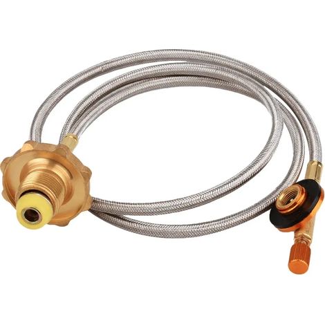 Adaptateur de recharge de propane pour réchaud de camping extérieur, brûleur, coupleur de réservoir de bouteille plate de GPL, adaptateur de conteneur, durable et compatible avec les réchauds de cuisi (1/4)