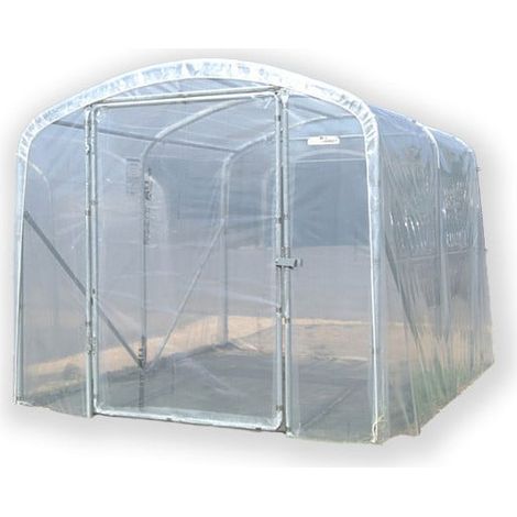 Serre tunnel PRO-230 larg 2.30 m, Long 3 m, Façade 1 porte simple et 1 façade pleine (1/5)