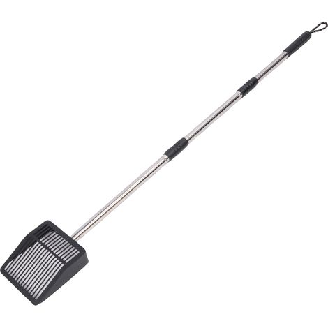 Pelle à litière pour chat en acier inoxydable PP à long manche antiadhésif, pelle à litière pour chat et crottes de poulet (1/5)