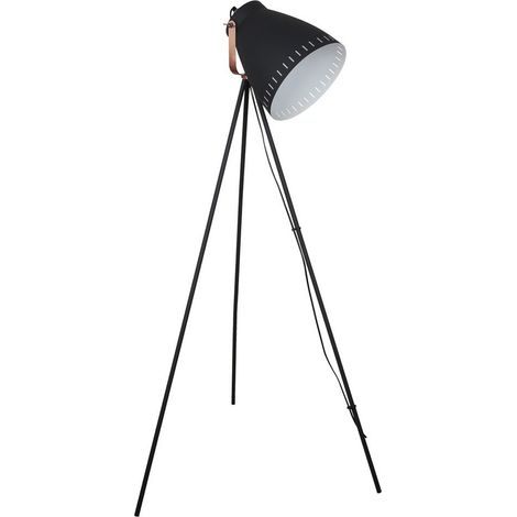 Italux Franklin - Lampadaire Industriel Et Rétro Graphite, Cuivre Rouge 1 Lumière avec Abat-Jour Graphite, E27