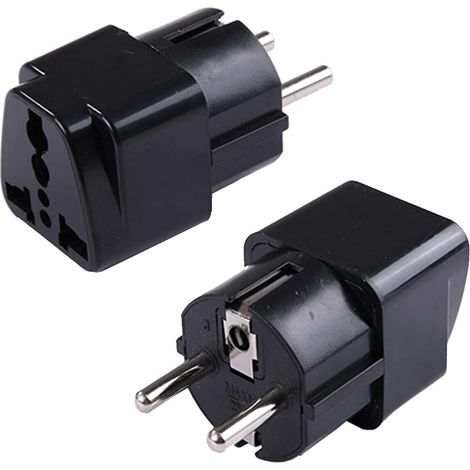 2 pcs Adaptateur de Voyage Universel AU vers UE, Convertisseur de Prise Europe AC 250V 10A, Prise d'alimentation Européenne UE, AU/US/UK Conversion Europe/FR/DE 2500W, pour la Maison et les Voyages (1/5)