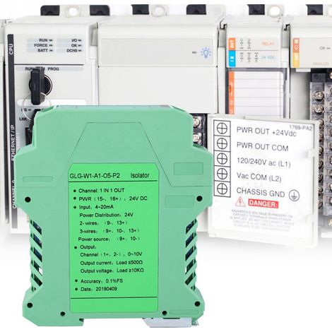 GLG DC-Signalisolator, 4–20 mA Eingangsstrom- und Spannungstransmitter, SPS-Erkennung (1/5)