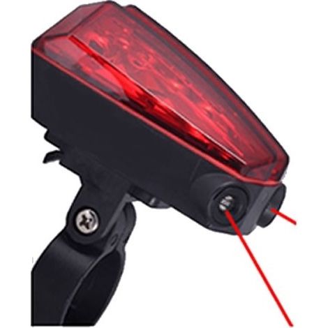 Eclairage vélo à led et 2 lumières laser sur le sol (1/4)