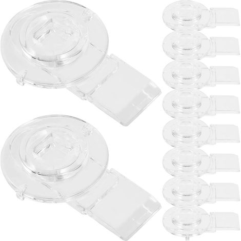 Lot de 10 Verrous pour Porte D’armoire Transparents, Moraillons de Verrouillage en Matériau Robuste, Serrures de Sécurité pour Porte D’animaux, Adaptés pour Coffres-forts, Boîtes (1/5)