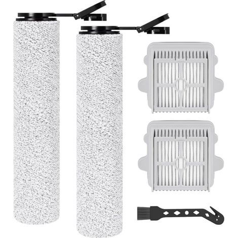 Rouleau de brosse de rechange et Filtre HEPA pour Roborock F25 GT/F25 BX/F25 ACE/F25 RT/F25 LT/F25 ALT/F25/F25 XT/F25 ACE Combo/F25 Combo aspirateur Laveur sans Fil(5 Accessoires) (1/5)