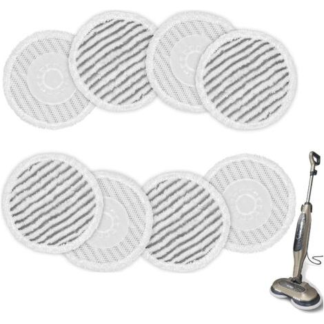 Lntyq Lot de 8 tampons de rechange pour balai vapeur Shark S7001 S8001 S8201 S7201 S7000AMZ S7000 S7005 S7020 S7001C, nettoyeur vapeur et récurage tout-en-un, tampon lavable Dirt Grip Scrub (1/5)