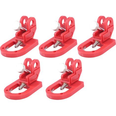 Verrouillage de disjoncteur avec fixation à vis, 5 pièces, pour disjoncteurs électriques unipolaires et miniatures (1/5)