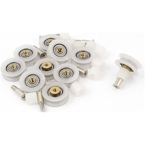 Lot de 8 glissières de tiroir en plastique POM de 22,5 mm - Roulettes de positionnement de tiroir pour meubles - Pièces de rechange (1/5)
