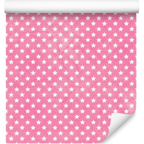 Carta da parati con stelle rosa cipria, sfondo rosa cipria per soggiorno e camera da letto 50x1000 (1/5)