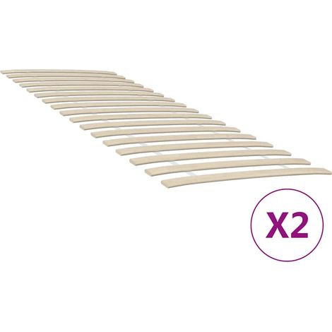 Ersatz-Lattenrost mit 34 Latten 2 Stk. 80x200 cm