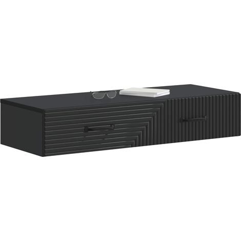 Maison Exclusive - Tavolino da Parete Laterale Nero 87,5 x 34,5 x 17 cm