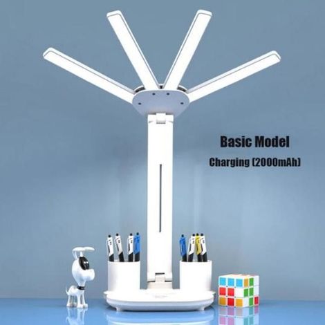 Lampe de Table multifonction 3 en 1, pliable à Rechargeable par USB, lampe de bureau, 3 couleurs