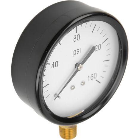 Manomètre radial à cadran circulaire Y80 0-160 psi avec raccord en laiton NPT 1/4 po pour pompe d'irrigation (1/5)
