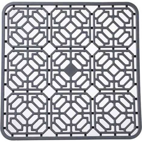 Silikon-Spülbeckenmatte: 30 x 30 cm Abtropfmatte für die Spüle. Rechteckige Matte. Küchenspülbeckenmatte für Besteck, Obst und Gemüse.