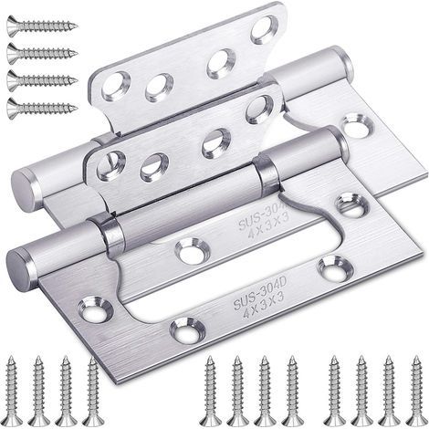 Charnière pour meuble,Charnières à Roulement à Billes en INOX 304 pour Portes de Maison Porte de Chambre100mm x 38mm x 2mm (2 Pièces) (1/5)