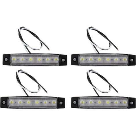 Lot de 4 feux courtoisie LED étanches qualité marine, 12 V, blanc (1/5)